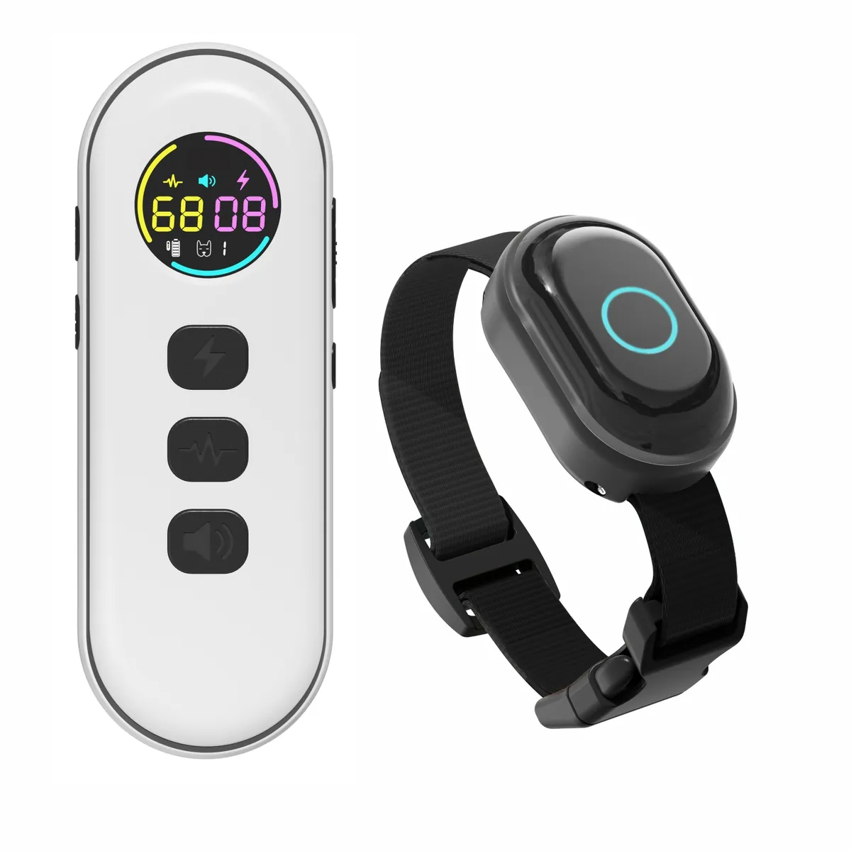 DB900XS remote transmitter with round color LCD display - StarNavi OEM dog training collar