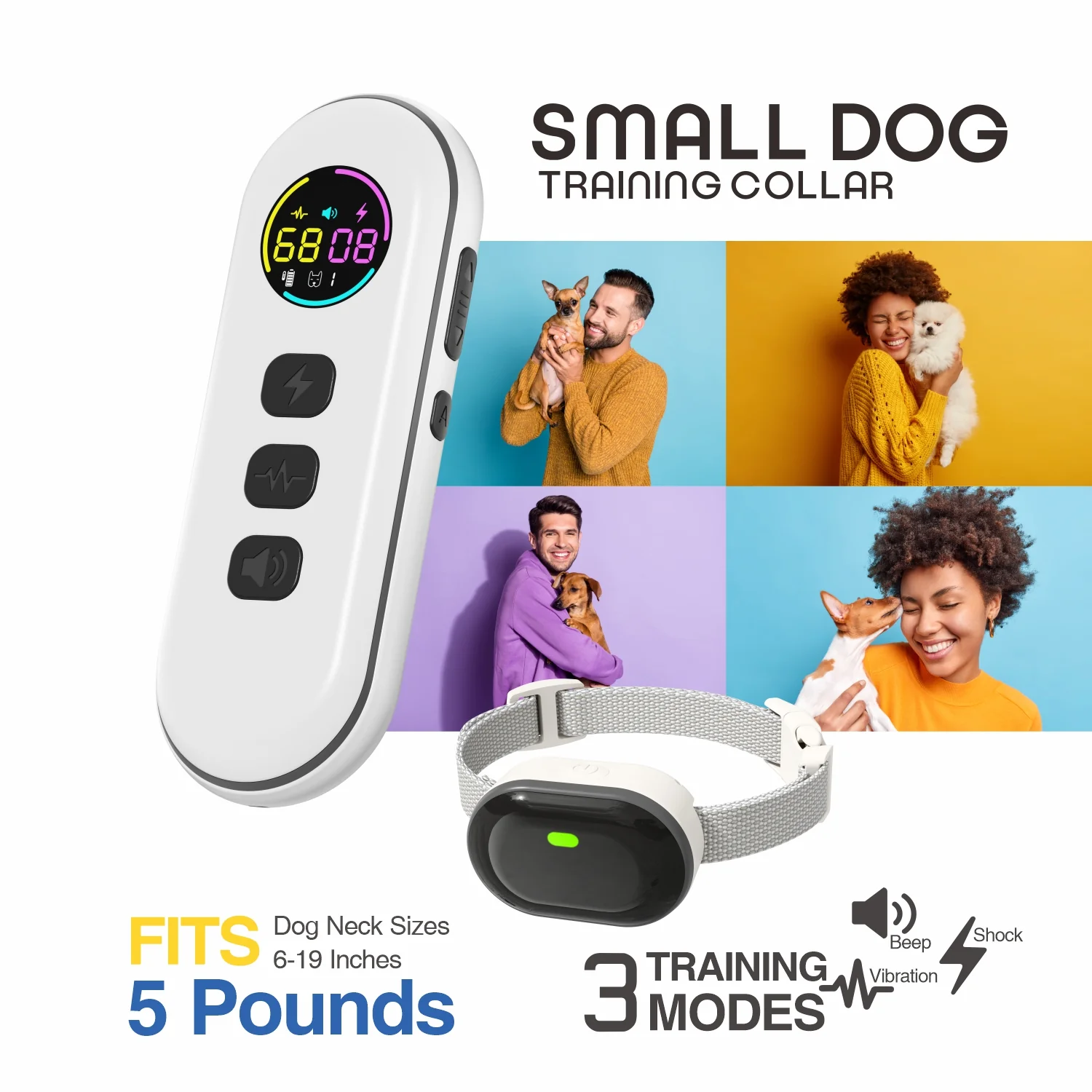 DB900X small dog remote training collar with 3 training modes - StarNavi OEM dog training collar manufacturer